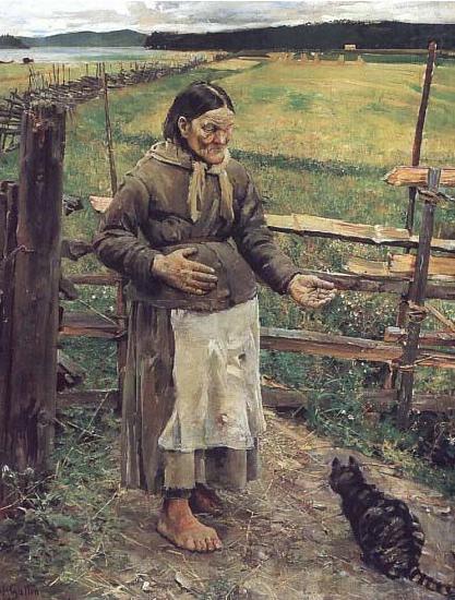 Akseli Gallen-Kallela Old Woman With a Cat china oil painting image